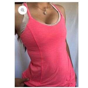 🥂Lululemon Women's Pink Run for Gold Padded Tank Top- Size 6